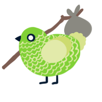 A grass and lemon chicken with a lace pattern