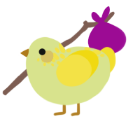 A lemon and yellow chicken with a neck-speckle pattern
