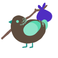 A bark and mint chicken with a neck-band pattern