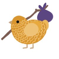A orange and honey chicken with a lace pattern