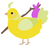 A yellow and lemon chicken with a neck-speckle pattern