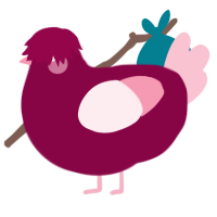 A maroon and rose chicken