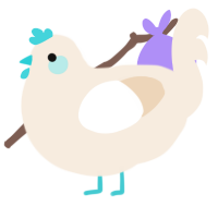 A cream chicken