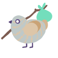 A silver and beige chicken with a bar pattern