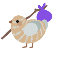 A beige and silver chicken with a bar pattern