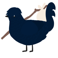 A tumblr chicken with a lace pattern