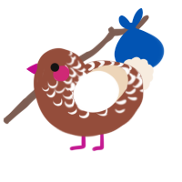 A russet and cream chicken with a half-lace pattern