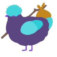 A overcast and aqua chicken