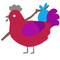 A crimson and plum chicken