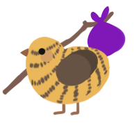 A honey and bark chicken with a bar pattern