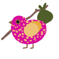 A fuchsia and honey chicken with a speckle pattern