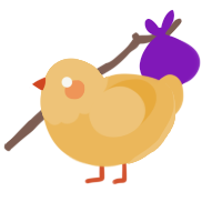 A honey chicken with a head pattern