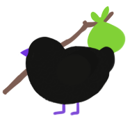 A black chicken with a double-lace pattern