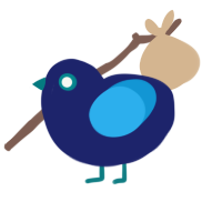 A navy and sky chicken