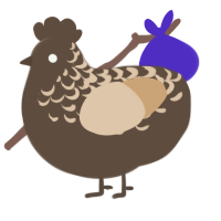 A bark and beige chicken with a half-lace pattern