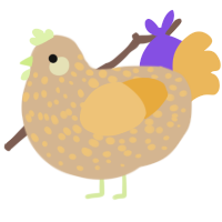 A beige and honey chicken with a speckle pattern