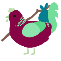 A maroon and spring chicken with a neck-band pattern