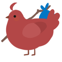 A red chicken
