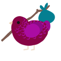 A maroon and plum chicken with a half-lace pattern