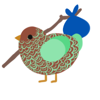 A russet and spring chicken with a double-lace pattern
