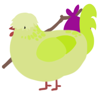 A lemon and lime chicken with a neck-speckle pattern