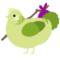 A lemon and chartreuse chicken with a neck-band pattern