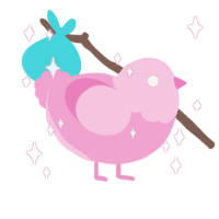 A pink chicken with a head pattern