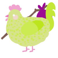A lemon and lime chicken with a speckle pattern