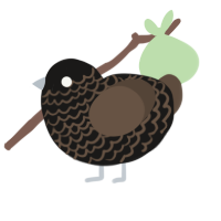 A sable and bark chicken with a lace pattern