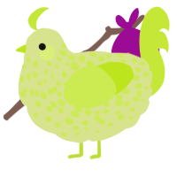A lemon and lime chicken with a speckle pattern