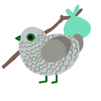 A silver and ash chicken with a lace pattern