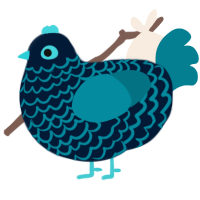 A tumblr and sea chicken with a lace pattern
