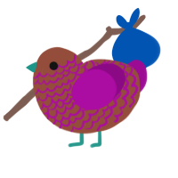 A russet and plum chicken with a lace pattern