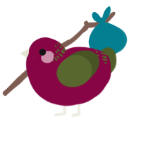 A maroon and olive chicken with a neck-band pattern
