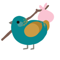A teal and gold chicken with a neck-band pattern