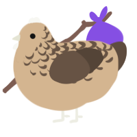 A beige and bark chicken with a half-lace pattern
