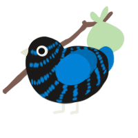A sable and sapphire chicken with a bar pattern