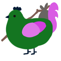 Bush, a leaf and orchid chicken
