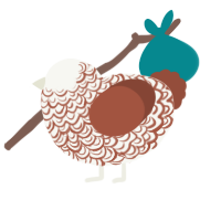 A white and russet chicken with a double-lace pattern