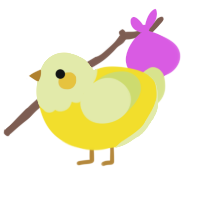 A yellow and lemon chicken with a head pattern