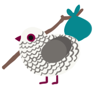 A white and grey chicken with a lace pattern
