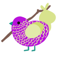A amethyst and lemon chicken with a lace pattern