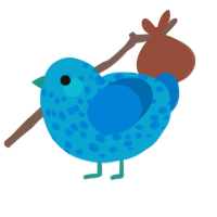A cerulean and sapphire chicken with a speckle pattern