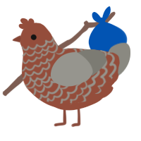 A russet and ash chicken with a lace pattern