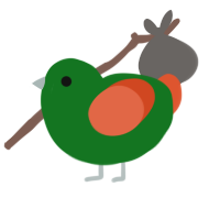 A leaf and vermilion chicken