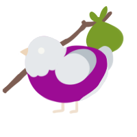 A plum and mist chicken with a head pattern