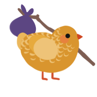 A orange and honey chicken with a half-lace pattern