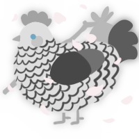 A leaf and beige chicken with a lace pattern