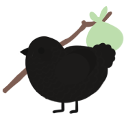 A sable chicken with a lace pattern