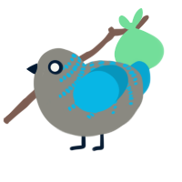 A ash and cerulean chicken with a half-bar pattern